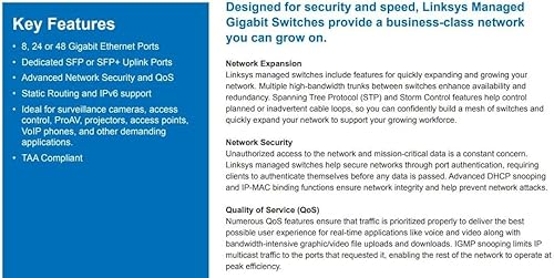 24 - Port Managed Gigabit PoE+ Switch with 4 10G SFP+ Uplinks 410W TAA Compliant LGS328MPC - Dealtargets.ca