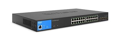 24 - Port Managed Gigabit PoE+ Switch with 4 10G SFP+ Uplinks 410W TAA Compliant LGS328MPC - Dealtargets.ca