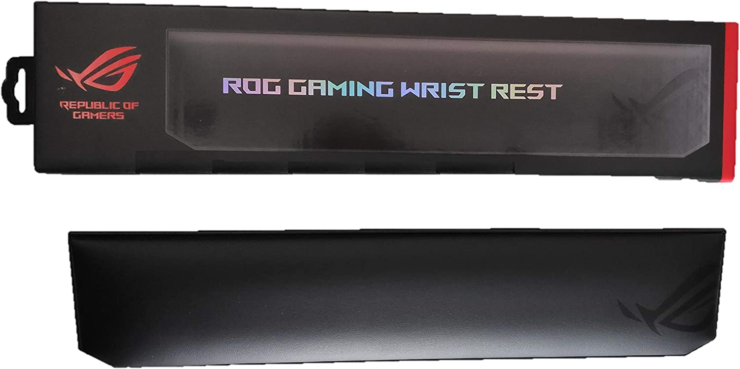 ASUS AC01 ROG Gaming Wrist - Smooth Leatherette Surface with Foam Cushion Core For High-Level Comfort | Splash-Resistant | Durable Anti-Fray Edges | Non-Slip Feet | Compatible with Tenkeyless Keyboard
