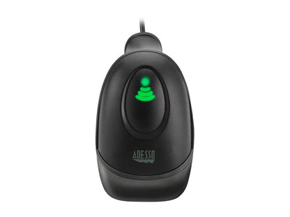 Adesso NuScan 2500TU Heavy Duty Long Range Handheld 1D/2D Barcode Scanner, USB, Spill Resistant, Antimicrobial, Drop Protection - NUSCAN2500TU
