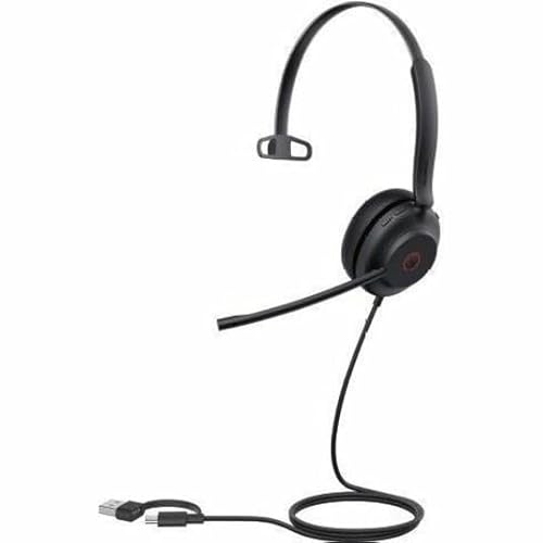 Yealink USB Wired Headset - Microsoft Teams Certification - Mono - USB Type A, USB Type C - Wired - 32 Ohm - 20 Hz to 20 kHz - Over-the-head - Monaural - Supra-aural - 4.92 ft Cable - Noise Cancelling, Electret Condenser Microphone