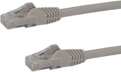 StarTech.com 14ft CAT6 Ethernet Cable - Gray CAT 6 Gigabit Ethernet Wire -650MHz 100W PoE RJ45 UTP Network/Patch Cord Snagless w/Strain Relief Fluke Tested/Wiring is UL Certified/TIA (N6PATCH14GR) Gray 14 ft / 4.26 m 1 Pack