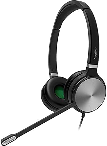 Yealink YHS36 Duo (binaural) QD (Quick Disconnect) Headset, Non-Flexible Boom Microphone, Noise canceling, Headband, QD Cable Included.