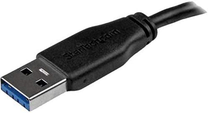StarTech.com 15cm 6in Short Slim USB 3.0 A to Micro B Cable M/M - Mobile Charge Sync USB 3.0 Micro B Cable for Smartphones and Tablets (USB3AUB15CMS)