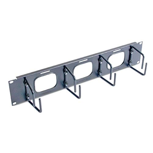 APC by Schneider Electric APC 2U Horizontal Cable Organizer - Cable Manager - Black - 1 Each - 2U Rack Height