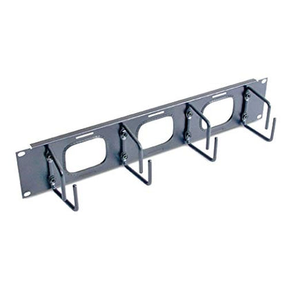 APC by Schneider Electric APC 2U Horizontal Cable Organizer - Cable Manager - Black - 1 Each - 2U Rack Height