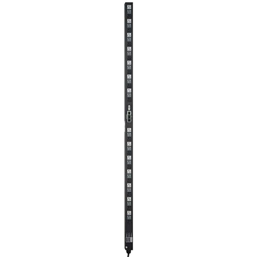 Tripp Lite Metered PDU, 20A, 42 Outlets (5-15/20R), 120V, L21-20P, 6 ft. Cord, 0U Vertical Rack-Mount Power, TAA (PDU3MV6L2120LV)