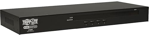 Tripp Lite Eaton Series 4-Port 1U Rack-Mount USB/PS2 KVM Switch with On-Screen Display - 4 x 11U - Rack-mountable