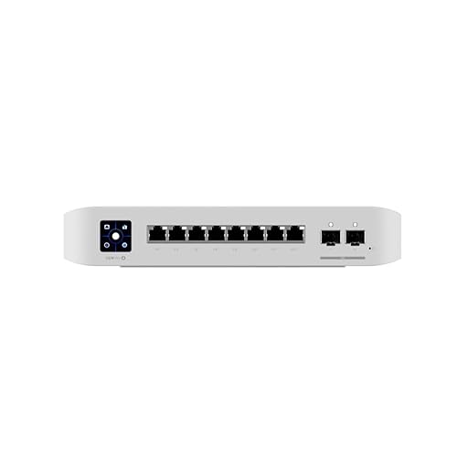 Ubiquiti Professional 8 PoE - 8 Ports - Manageable - Gigabit Ethernet, 10 Gigabit Ethernet - 10/100/1000Base-T, 10GBase-X - 3 Layer Supported - 120 W PoE Budget - Twisted Pair, Optical Fiber - PoE Ports