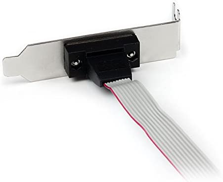 StarTech.com 1 Port 16-Inch DB9 Serial Port Bracket to 10 Pin Header - Low Profile (PLATE9M16LP)