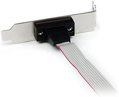 StarTech.com 1 Port 16-Inch DB9 Serial Port Bracket to 10 Pin Header - Low Profile (PLATE9M16LP)