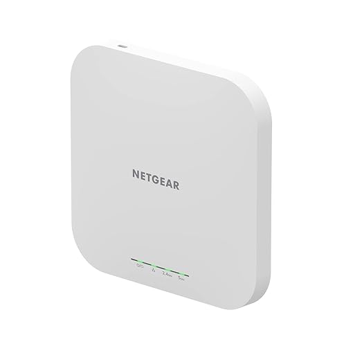 Netgear WAX610 802.11ax 1.76 Gbit/s Wireless Access Point - 2.40 GHz, 5 GHz - MIMO Technology - 1 x Network (RJ-45) - 2.5 Gigabit Ethernet - PoE Ports - Ceiling Mountable, Wall Mountable
