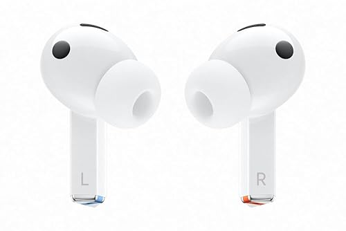 Samsung Galaxy Buds3Pro, Wireless Bluetooth Earbuds with Adaptive Noise Control, Sweat and Water Resistance, AI Translator, Hi-Fi Sound, 360 Audio – White (CAD Version & Warranty) Buds Only Buds3 Pro White