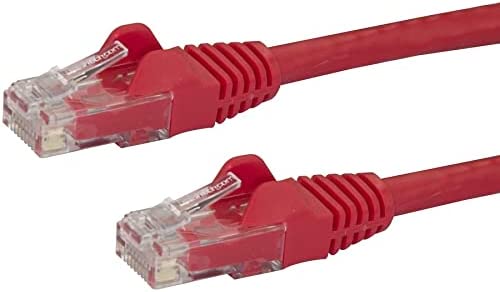 StarTech.com 150ft CAT6 Ethernet Cable - Red CAT 6 Gigabit Ethernet Wire -650MHz 100W PoE RJ45 UTP Network/Patch Cord Snagless w/Strain Relief Fluke Tested/Wiring is UL Certified/TIA (N6PATCH150RD) Red 150 ft / 45.7 m 1 Pack