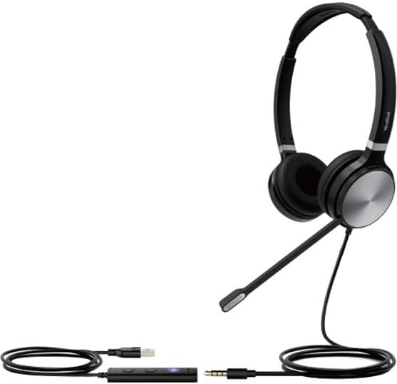 Yealink USB Wired Headset Black/Silver One Size