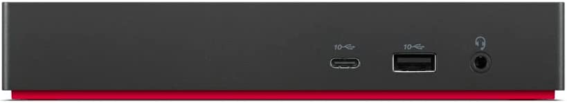 Lenovo - USB-C Dock (Windows Only) - 65W with 90W Power Adapter Attached - Univ Support for Most Win 10 and Above USB-C Notebooks - Multi 4K @ 60 Hz - 2 DP, 1 HDMI, USB-C, USB-A - Black - 40B50090US