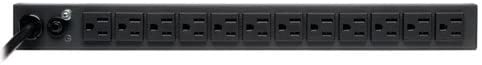 Tripp Lite Basic PDU, 15A, 13 Outlets (5-15R), 120V, 5-15P Input, 15 ft. Cord, 1U Rack-Mount Power (PDU1215)