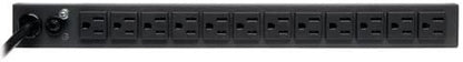 Tripp Lite Basic PDU, 15A, 13 Outlets (5-15R), 120V, 5-15P Input, 15 ft. Cord, 1U Rack-Mount Power (PDU1215)