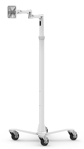 Compulocks Medical Rolling Cart Extended - VESA Compatible White