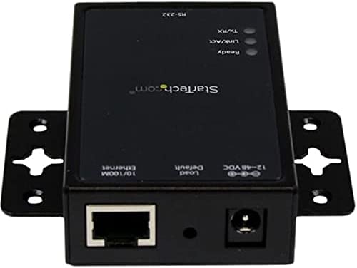 StarTech.com 1 Port RS232 to Ethernet IP Converter / Device Server - Aluminum - Serial over IP Device Server - Serial to IP Converter (NETRS2321P)