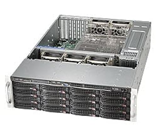 Supermicro SuperChassis 836BA-R920B - Rack-mountable - Black - 3U - 16 x Bay - 2 x 920 W - Power Supply Installed - EATX, ATX Motherboard Supported - 5 x Fan(s) Supported - 16 x External 3.5" Bay - 7x Slot(s) - 2 x USB(s)