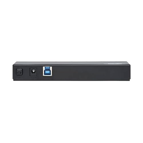 Tripp Lite 7-Port USB-A Mini Hub - USB 3.2 Gen 1, Up to 5 Gigabits per Second, Plug-and-Play No Software Needed, International Plug Adapters for UK, EU, & Australia (U360-007-INT)