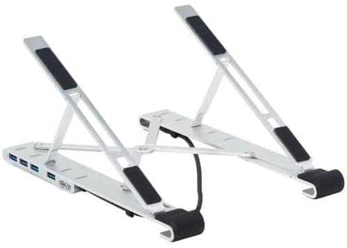Tripp Lite Inclined Laptop Stand USB-C Hub Four USB-A Ports, USB 3.2 Gen 1, 5 Gbps Data Transfer, 100W Power Delivery Charging 20V 5A, Sturdy Adjustable/Foldable Stand, 1-Year Warranty (U460-ST4-4A-C) Laptop Stand Hub