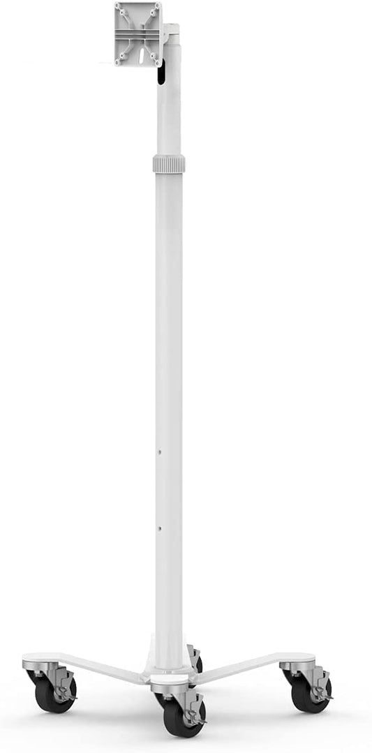 Compulocks Maclocks MCRSTDW Rise Freedom Rolling Kiosk with VESA Mount for Universal Tablets, White (Stand Only)