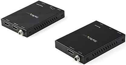StarTech.com HDMI Over CAT6 Extender Kit - 4K 60Hz - HDMI Balun Kit - Signal up to 165 ft / 50m - HDR - 4:4:4-7.1 Audio Support (ST121HD20V), Black