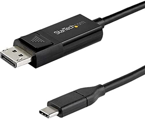 StarTech.com 3ft (1m) USB C to DisplayPort 1.4 Cable 8K 60Hz/4K - Bidirectional DP to USB-C or USB-C to DP Reversible Video Adapter Cable -HBR3/HDR/DSC - USB Type-C/TB3 Monitor Cable (CDP2DP141MBD) 3 ft / 1 m