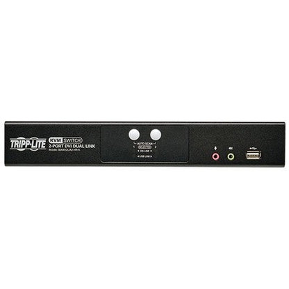 Tripp Lite 2-Port Dvi Dual-Link/USB KVM Switch with 2 X 6 Feet Audio Cables (B004-DUA2-HR-K) Black