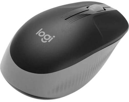 Logitech M190 Full-Size Wireless Mouse - Full-Size Mouse - Optical - Wireless - Radio Frequency - 2.40 GHz - Charcoal - USB - 1000 dpi - Scroll Wheel - 3 Button(s)