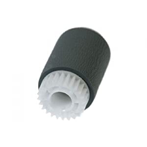 Hp RM1-0036 Pickup Roller (Gray Spongy Rubber Roller on a White Cylinder &amp; 24 Tooth White Gear on One Side)