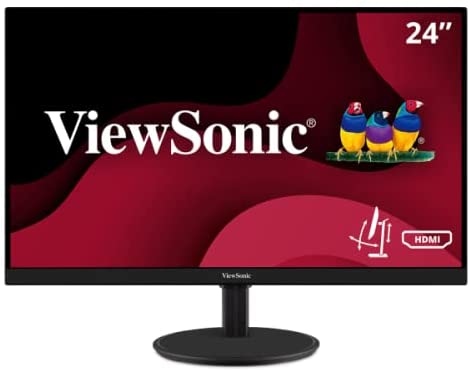ViewSonic VA2447-MHJ 24 Inch Full HD 1080p Monitor with Advanced Ergonomics, Ultra-Thin Bezel, AMD FreeSync, 75Hz, Eye Care, and HDMI, VGA Inputs for Home and Office 24-Inch Ergonomic