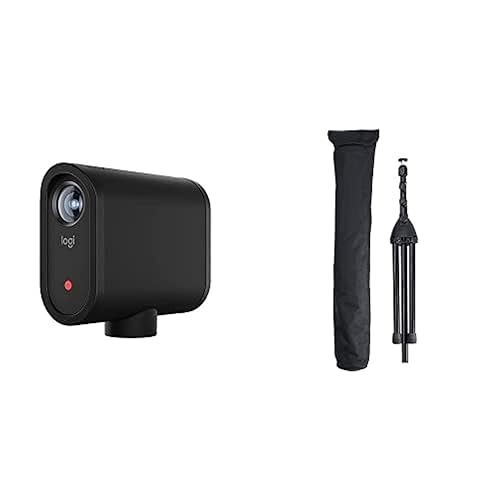 Logitech Mevo Start, Wireless Live Streaming Camera, 1080p HD Video Quality + Logitech Mevo Floor Stand 1 Pack Camera + Floor Stand