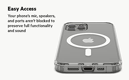 Belkin MagSafe Compatible iPhone 12 Mini Case with Antimicrobial Treated Coating, Built in Magnets and Raised Edge Bumper for Camera Protection