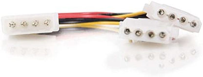 C2g/ cables to go C2G 03166 One 5.25 Inch to Two 5.25 Inch Internal Power Y-Cable, Multi-Color (6 Inch)