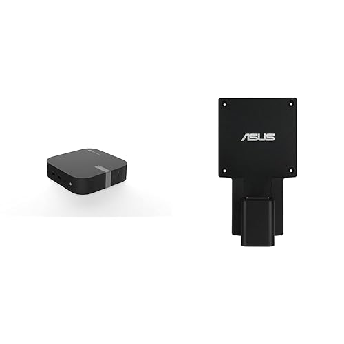 Bundle of ASUS Chromebox 5 with Intel® Celeron 7305 Processor with MKT02 Mini PC Mounting Kit - VESA 100x100mm Compatible Black Celeron Bundle CHROMEBOX5-SC017UN ASUS MKT02