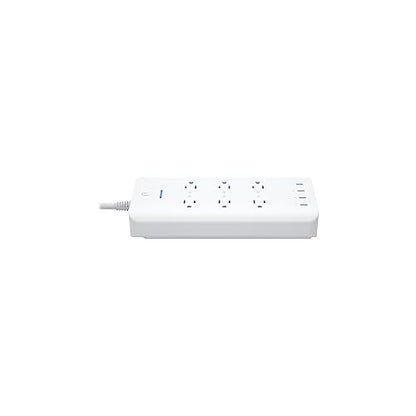 Ubiquiti USP-Strip UniFi SmartPower 6 Outlet Wi-Fi Power Strip with 4 USB-C Ports, Wall Mount Kit Included, White
