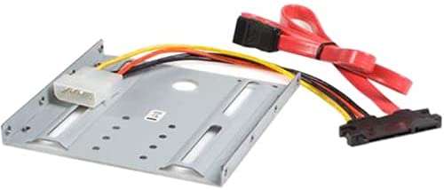 StarTech.com SSD Mounting Bracket - Solid Metal - 2.5in to 3.5 Hard Drive Adapter - SSD Bracket - SSD Upgrade Kit (BRACKET25SAT) 1x3.5" Bay 1x2.5" Drive (SATA)