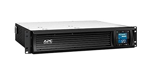 APC UPS 1000VA Smart-UPS with SmartConnect, Pure Sinewave UPS Battery Backup, Line Interactive, 120V Uninterruptible Power Supply, Rackmount UPS (SMC1000-2UC) 1000VA Rack Mount Smart-UPS