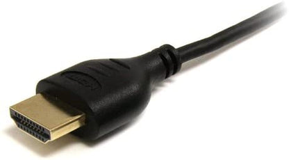StarTech.com 6 ft High Speed HDMI Cable with Ethernet- HDMI to HDMI Mini- M/M (HDMIACMM6S),Black Slim 6 ft
