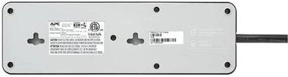 APC Power Strip Surge Protector, Black Power Strip PH8, 2160 Joules, Flat Plug, 8 Outlet Power Strip Outlets Only Black