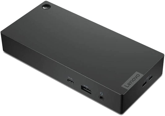 Lenovo - USB-C Dock (Windows Only) - 65W with 90W Power Adapter Attached - Univ Support for Most Win 10 and Above USB-C Notebooks - Multi 4K @ 60 Hz - 2 DP, 1 HDMI, USB-C, USB-A - Black - 40B50090US
