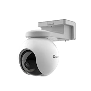 EZVIZ CS-HB8 2K Battery-Powered Pan &amp; Tilt Outdoor Wi-Fi Camera, Auto-Tracking, Color Night Vision, Active Defense, Works with Google Assistant &amp; Amazon Alexa