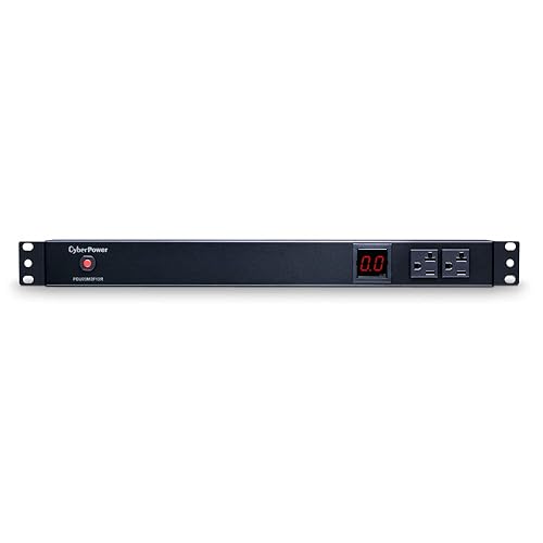 CyberPower PDU20M2F12R Metered PDU, 100-125V/20A, 14 Outlets, 1U Rackmount