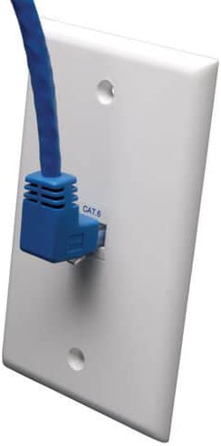 Tripp Lite Cat6 Gigabit Molded Patch Cable (RJ45 Right Angle Up M to RJ45 M) Blue, 5-ft.(N204-005-BL-UP) 5 feet Right Angle Up