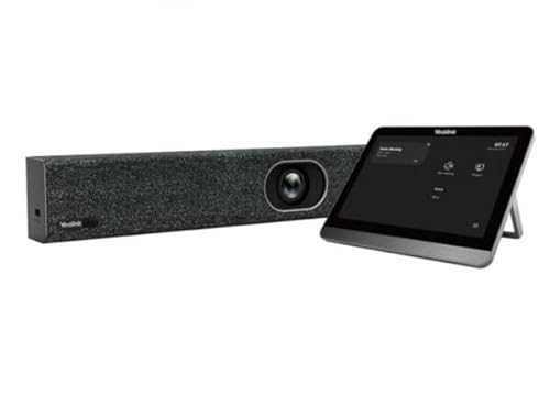 Spogmey Yealink Bundle of A20-020-ZOOM Zoom Collaboration bar with CTP18 Touch Panel with Microfiber Cloth Works with Zoom, RingCentral, Vonage, Teams Connects to PC, Mac, Cellphones and Softphones