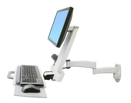 Mounting Kit - Steel - White - Easily Position Flat Panel Monitor and Keyboard F