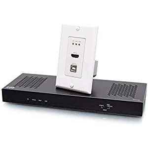 C2g/ cables to go C2G 4K HDMI HDBaseT + USB-B and RS232 Wall Plate Transmitter to Receiver